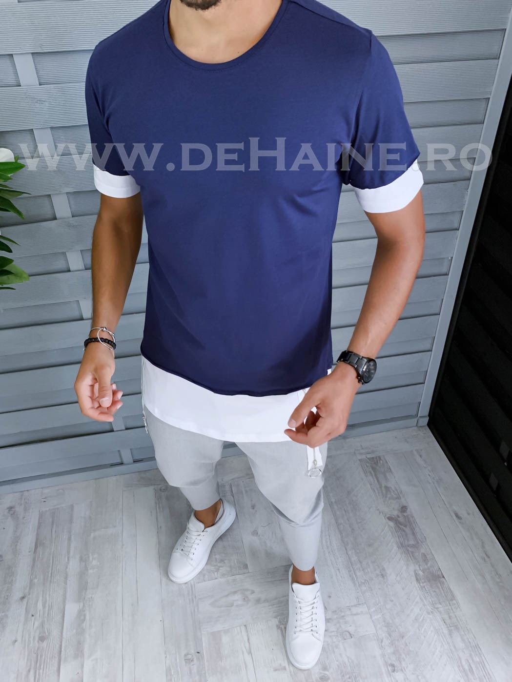 Tricou barbati bleumarin slim fit vagabond b1971 p7-4*