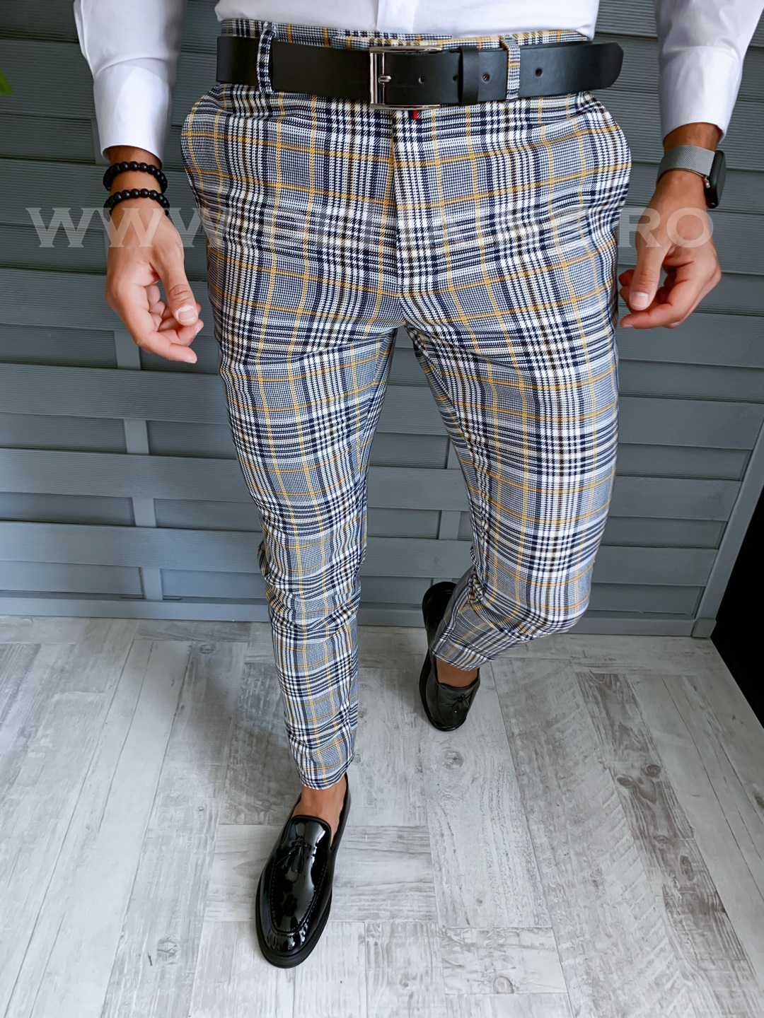 Poze Pantaloni barbati eleganti in carouri B1787 B5-3.1/ E 127-2