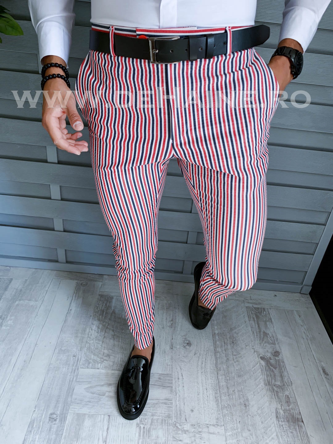 Pantaloni barbati eleganti cu dungi B1595 P20-4.2