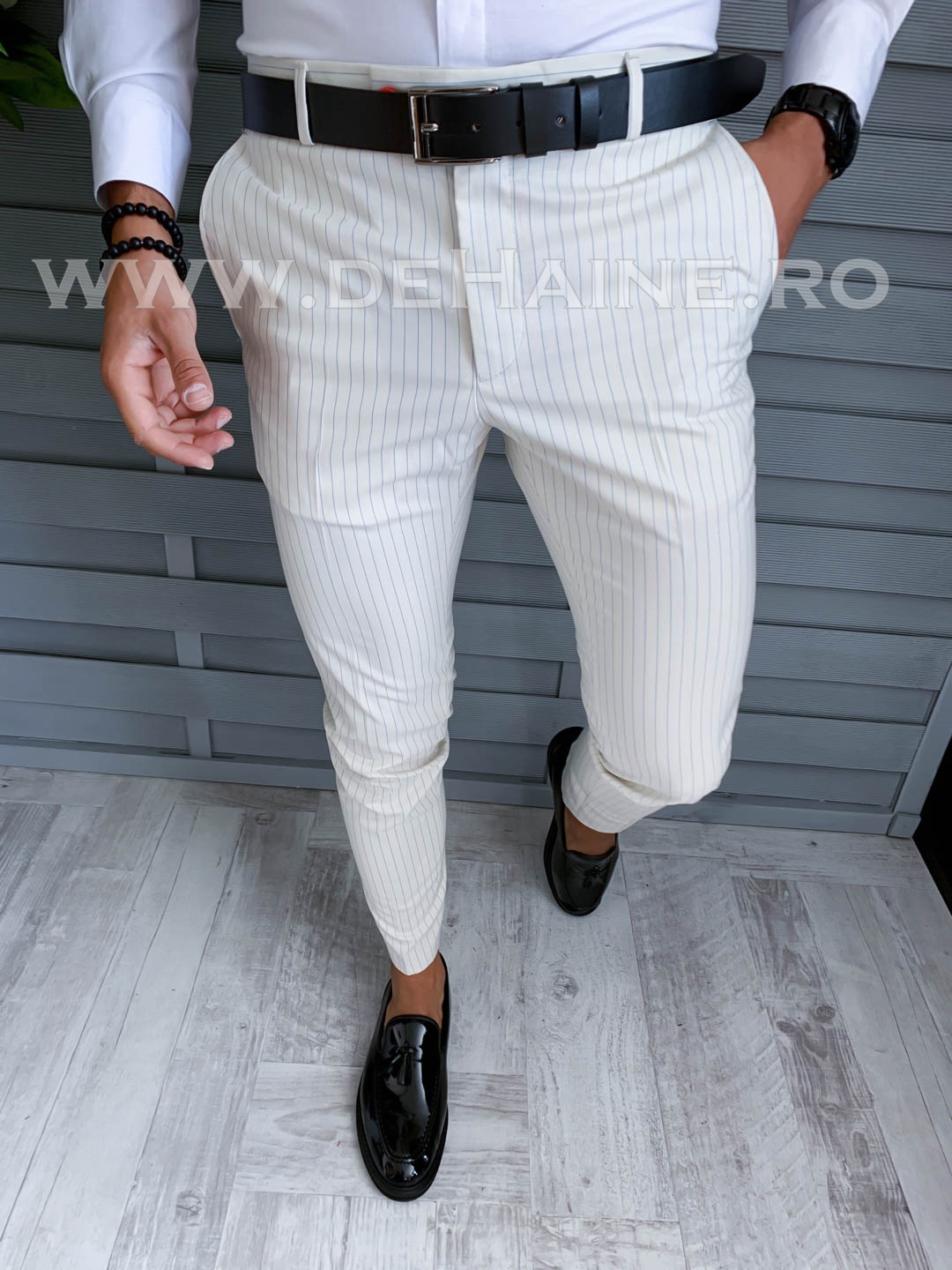 Pantaloni barbati eleganti in dungi B1616 O3-4.2