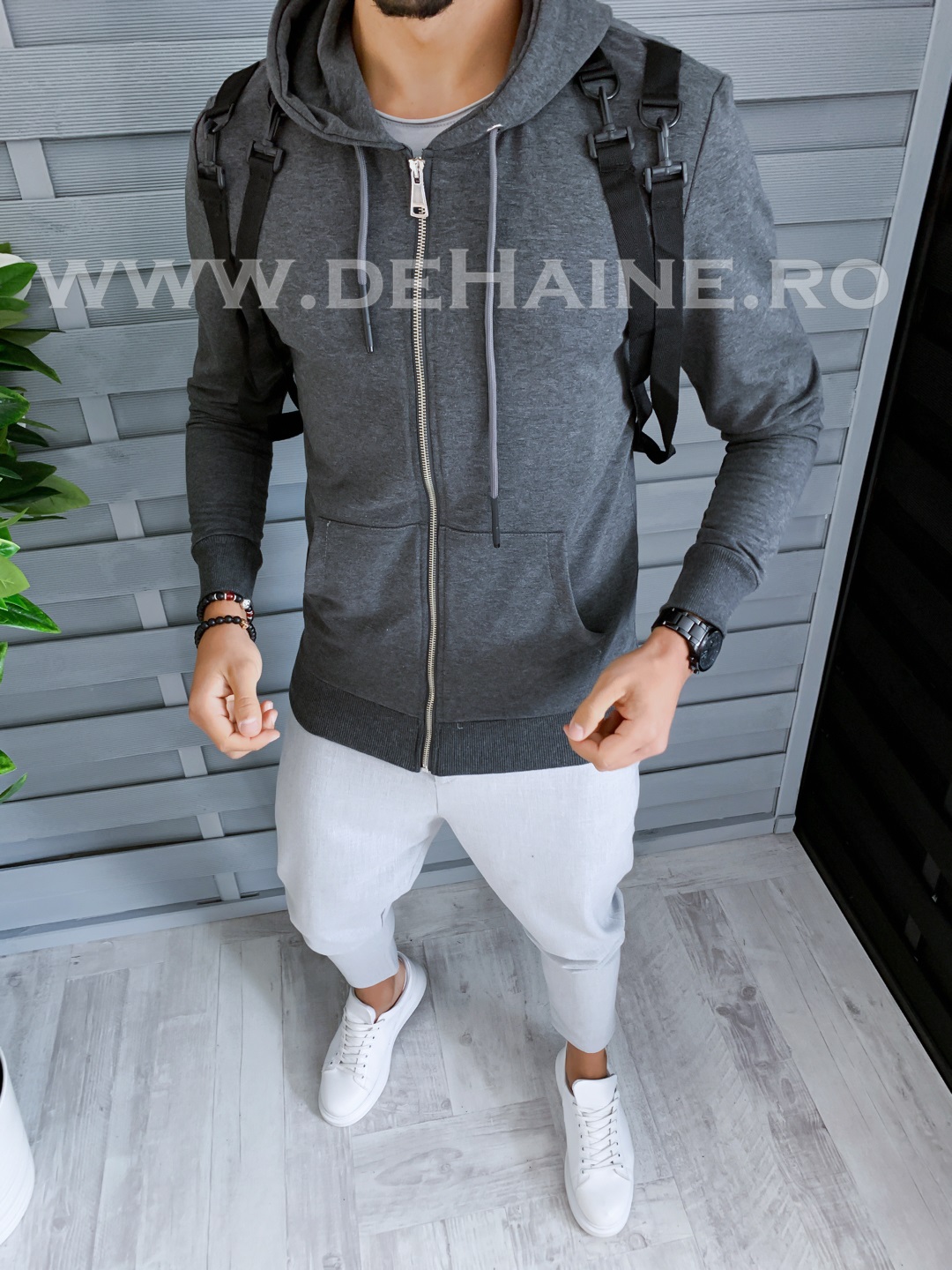 Hanorac barbati slim fit gri 2667 i9-4