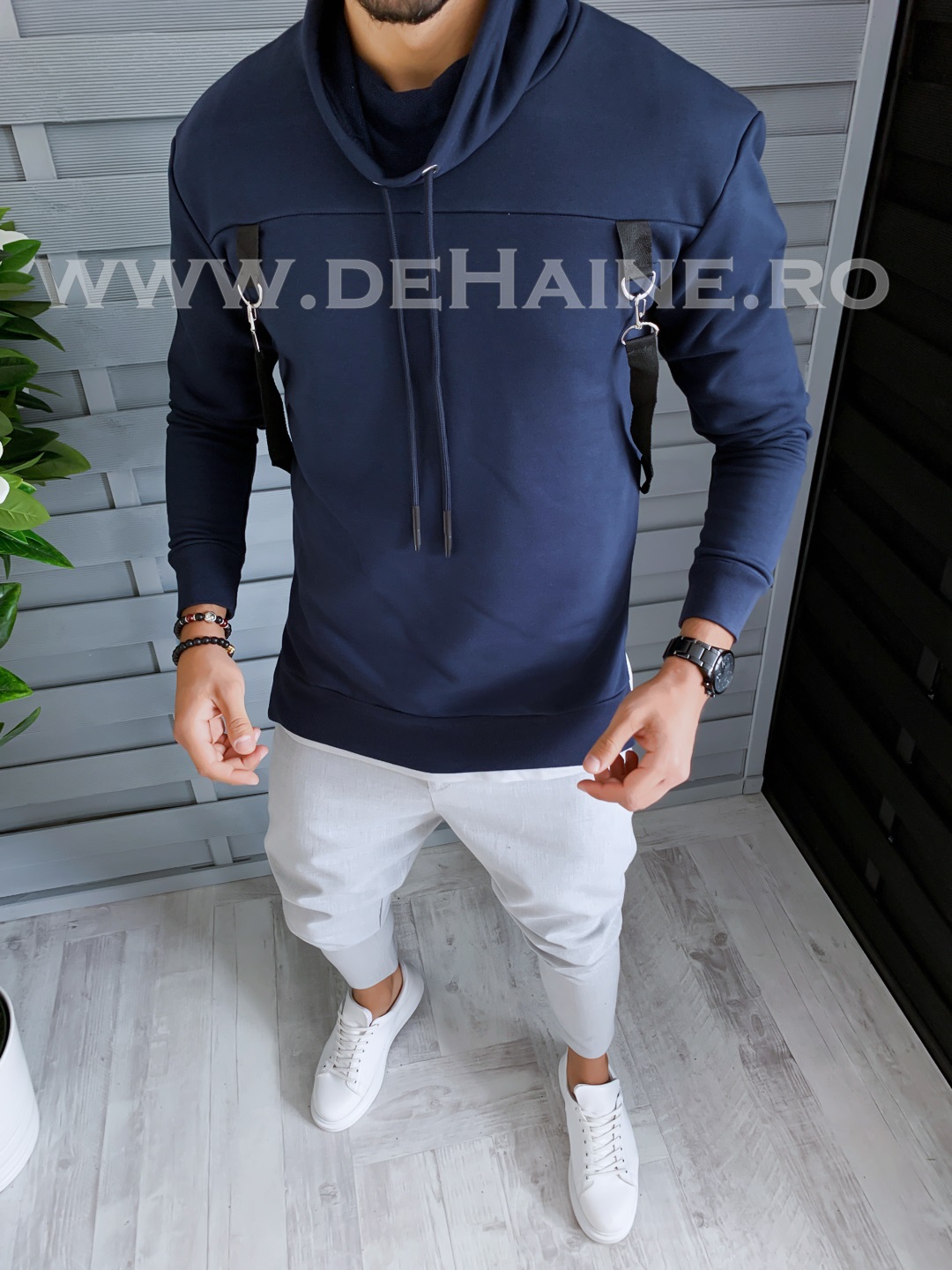 Hanorac barbati slim fit bleumarin 2676 i10-2