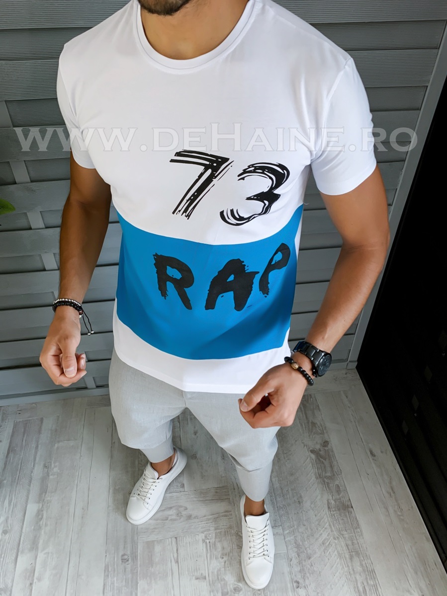 Tricou barbati slim fit alb zr b1418 p11-1*