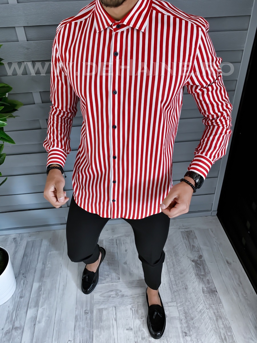 Camasa barbati in dungi slim fit a5838 w13-3