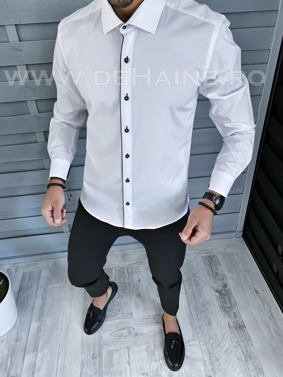 Camasa barbati alba slim fit b1364 w17-4/y