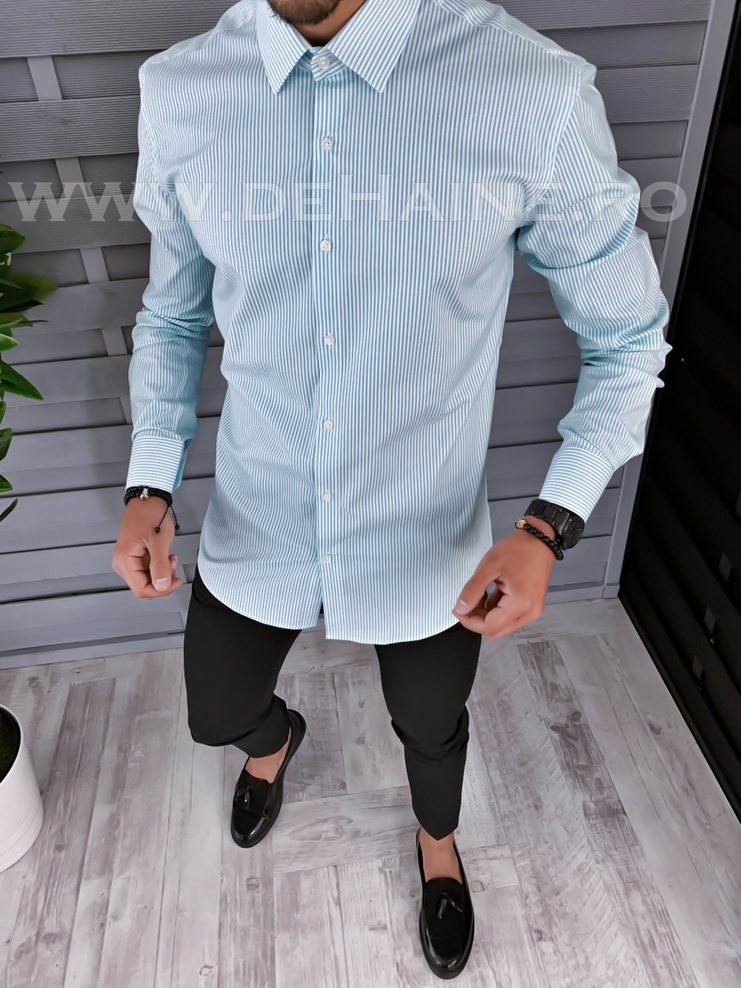 Camasa barbati eleganta in dungi slim fit a5842 w13-4
