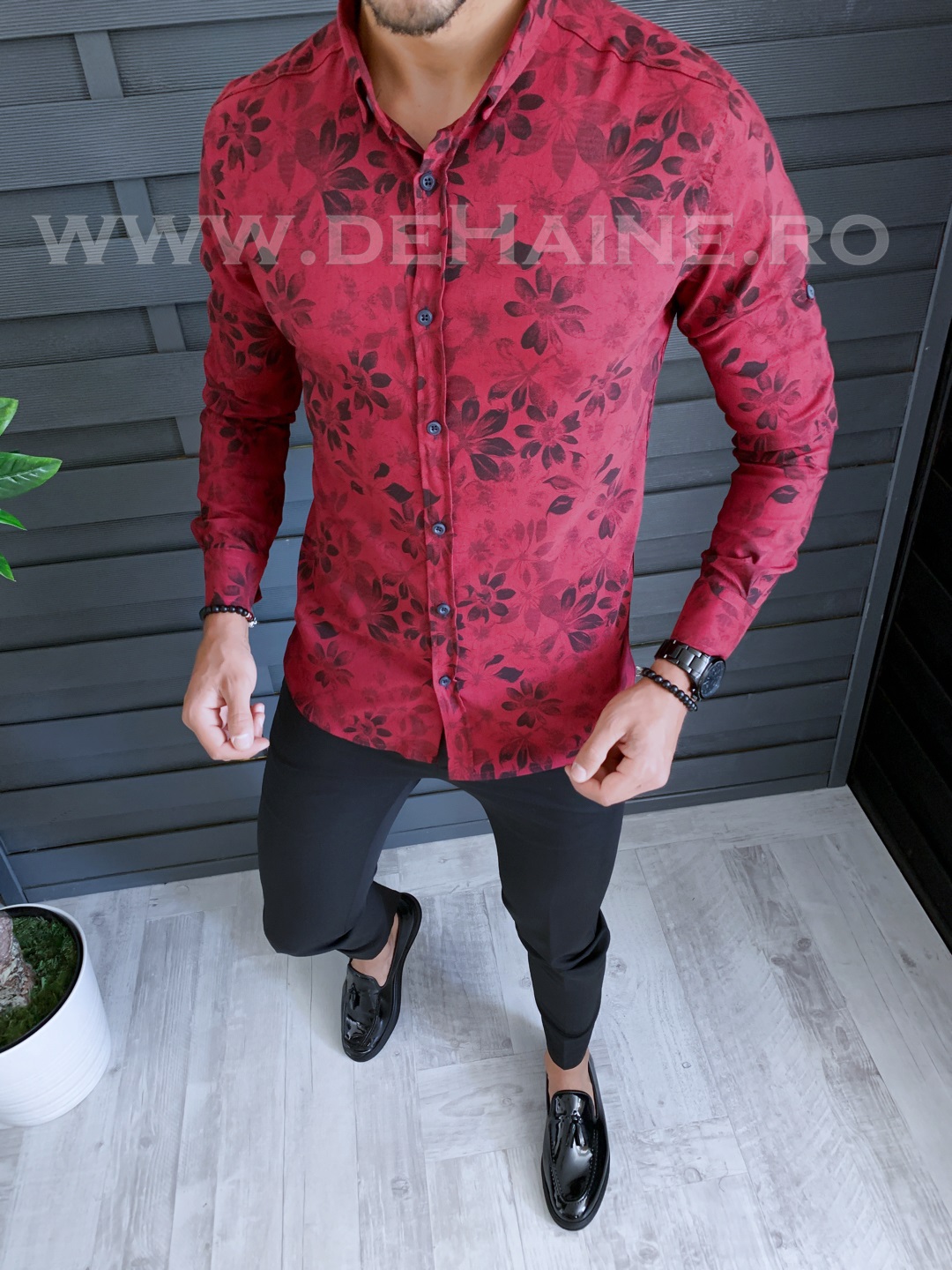 Camasa barbati grena slim fit b1321 o2-3