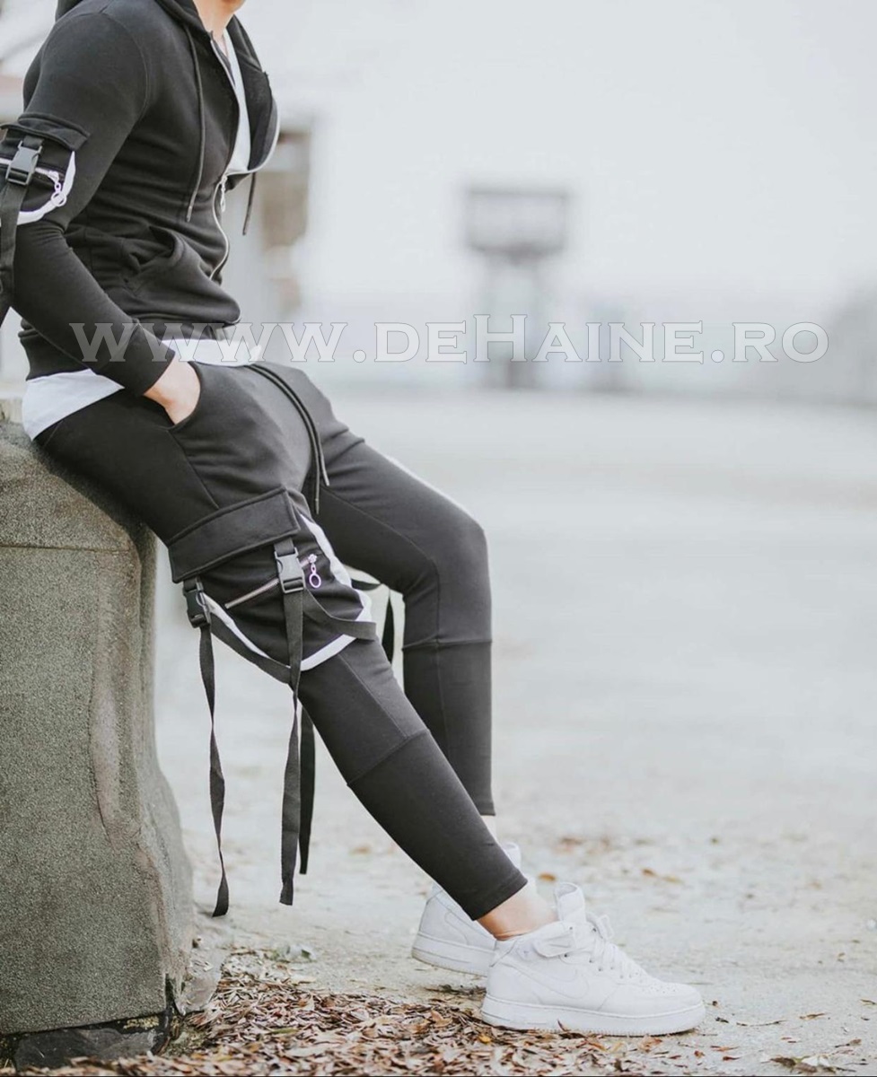 Trening barbati premium pantaloni + hanorac gri b1258 87