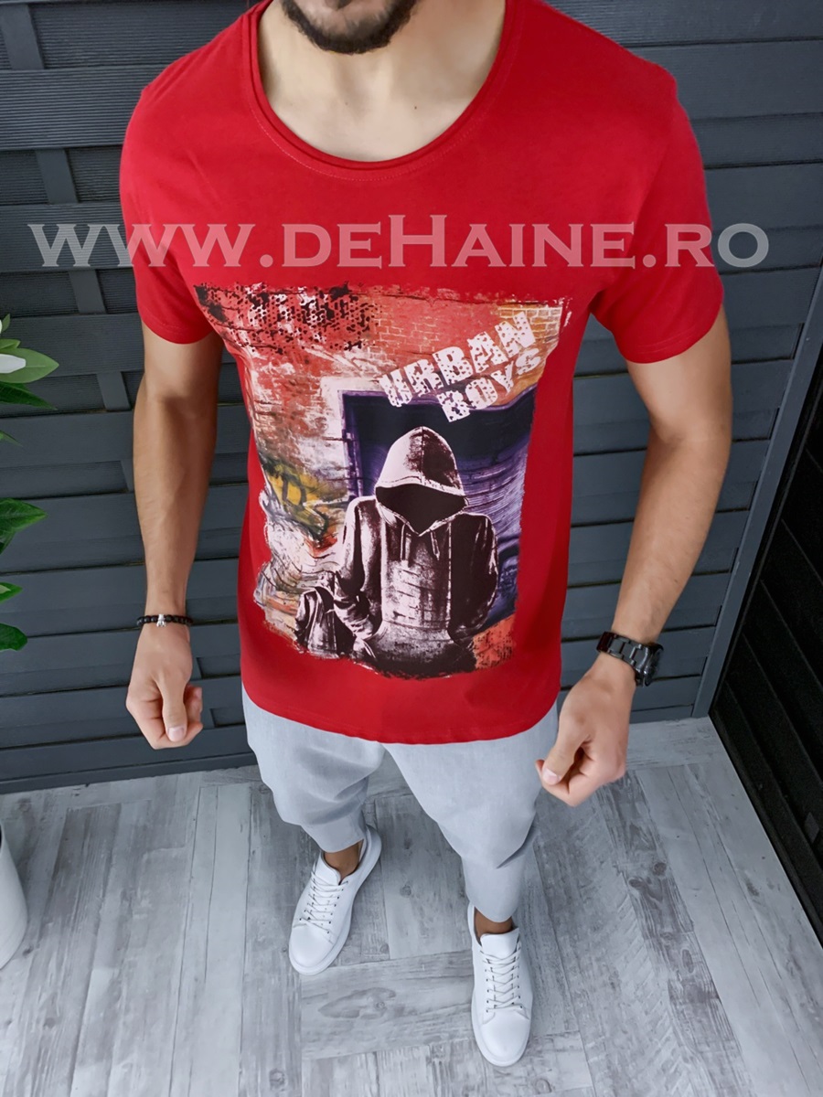 Tricou barbati rosu slim fit ZR B1151 P2-3