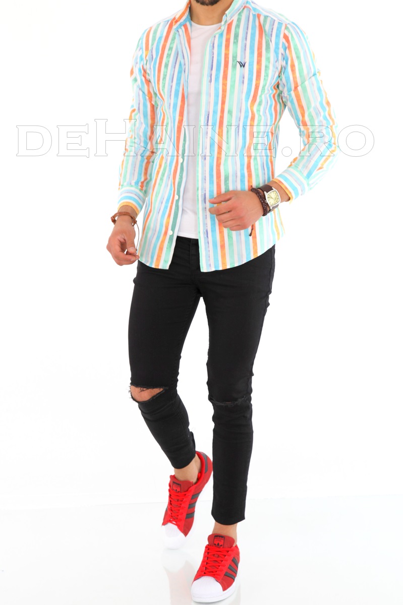 Camasa barbati eleganta slim fit ZR 8433 O3-3