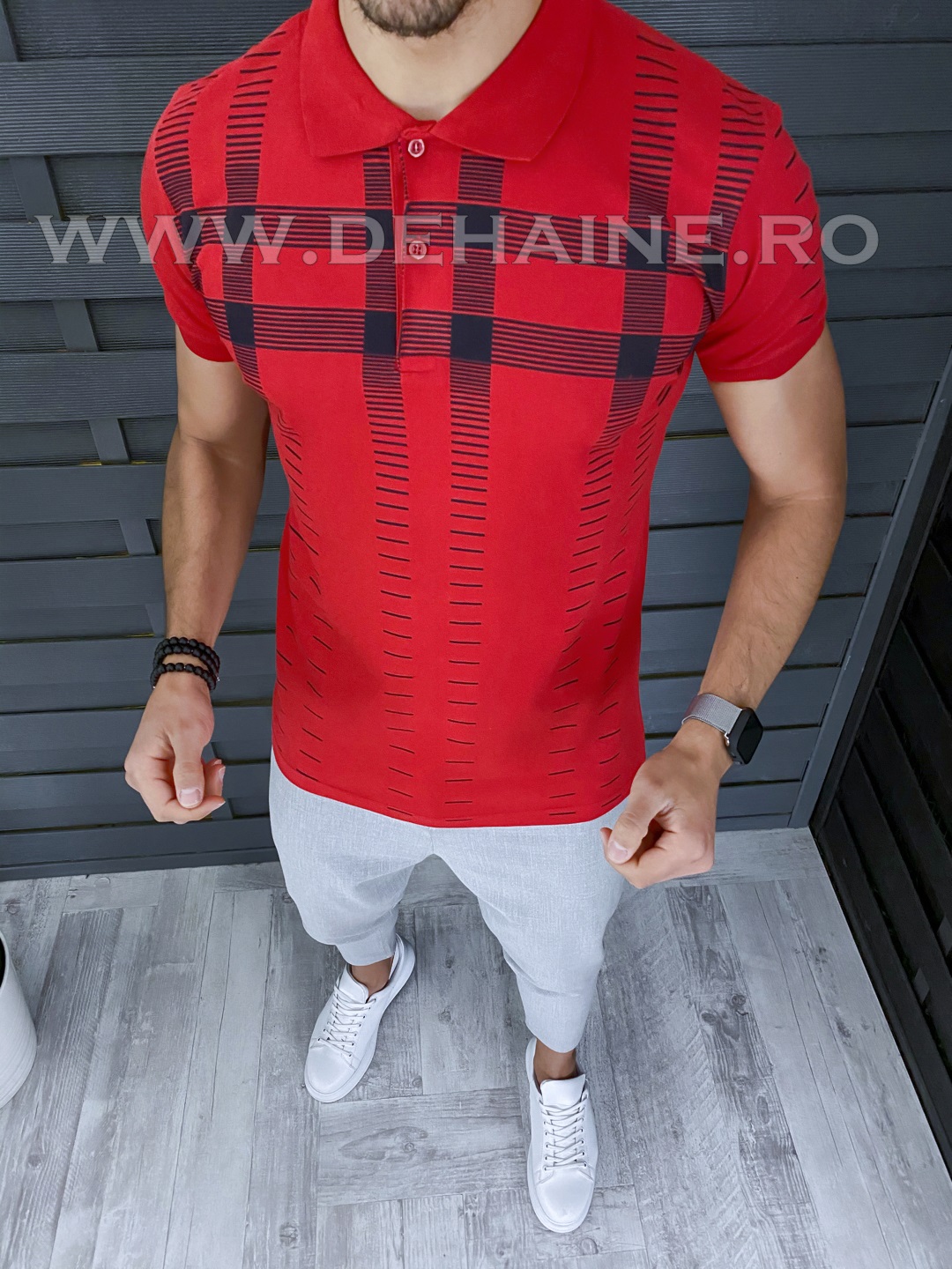 Tricou barbati polo slim fit zr a5363 x3-3