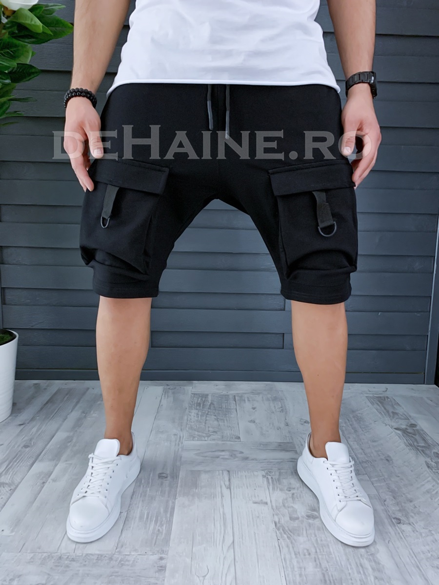 Pantaloni scurti de trening stil VAGABOND negri A9180 91-1 / S3-0