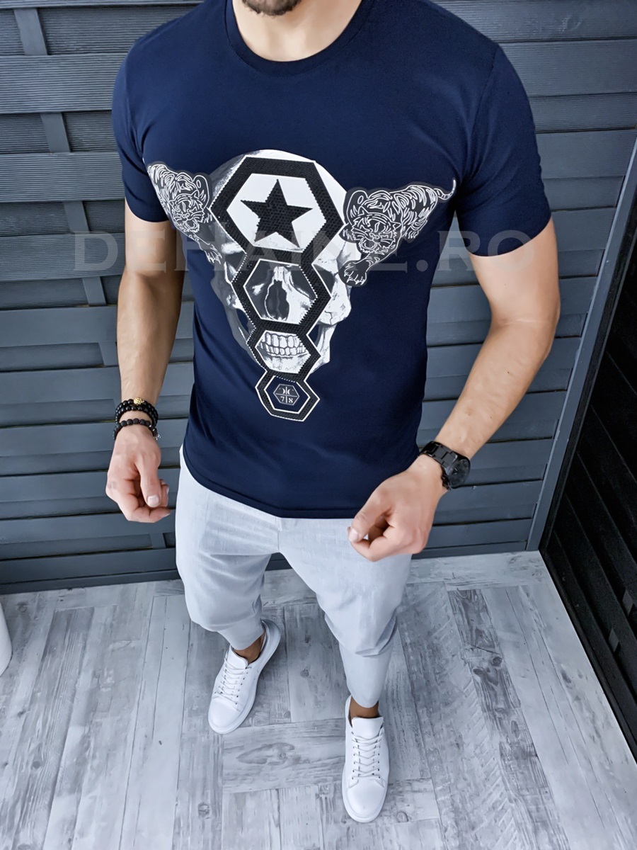 Tricou barbati slim fit zr a9008