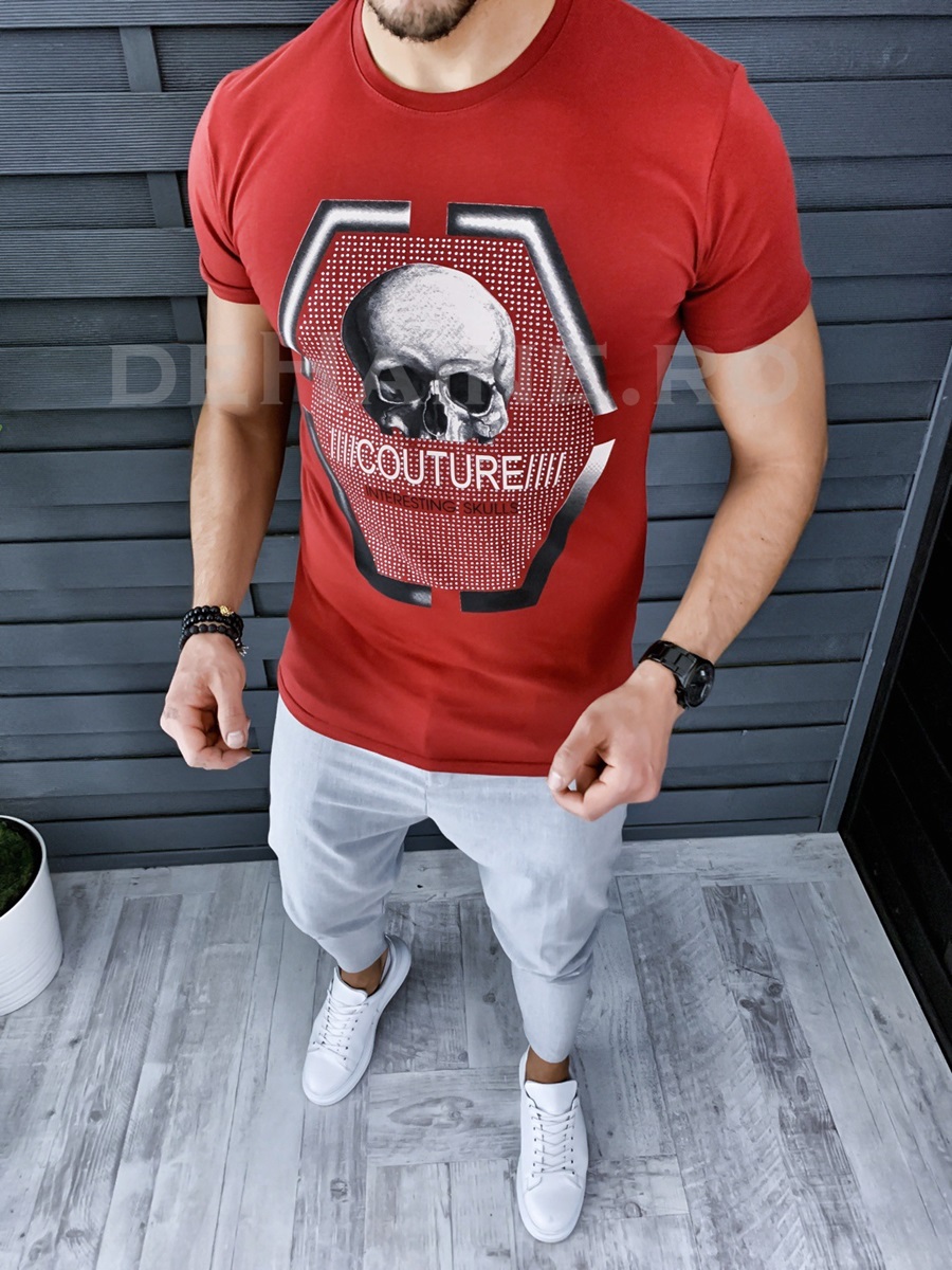 Tricou barbati slim fit zr a5798 x14-4