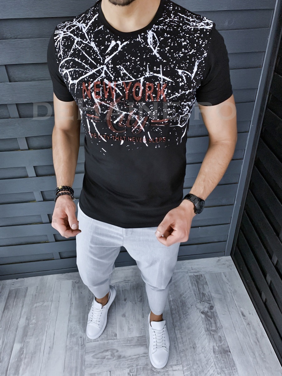 Tricou barbati slim fit zr a5818 x15-4