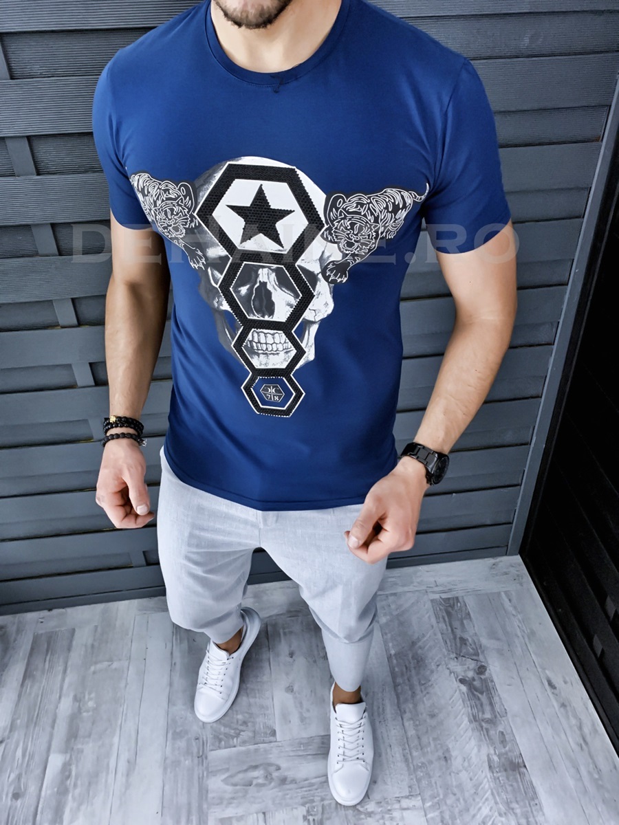 Tricou barbati slim fit zr a5824 x15-5