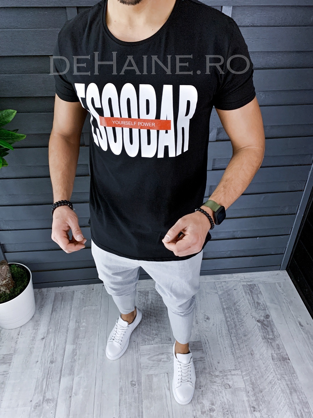 Tricou barbati negru slim fit zr a8889 p10-3