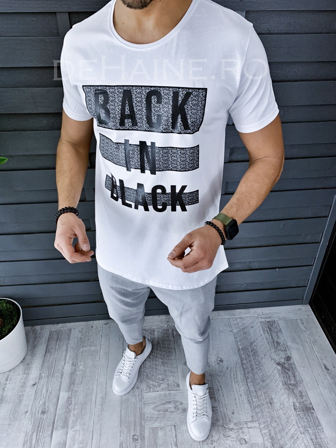 Tricou barbati alb slim fit zr a8891 p2-5