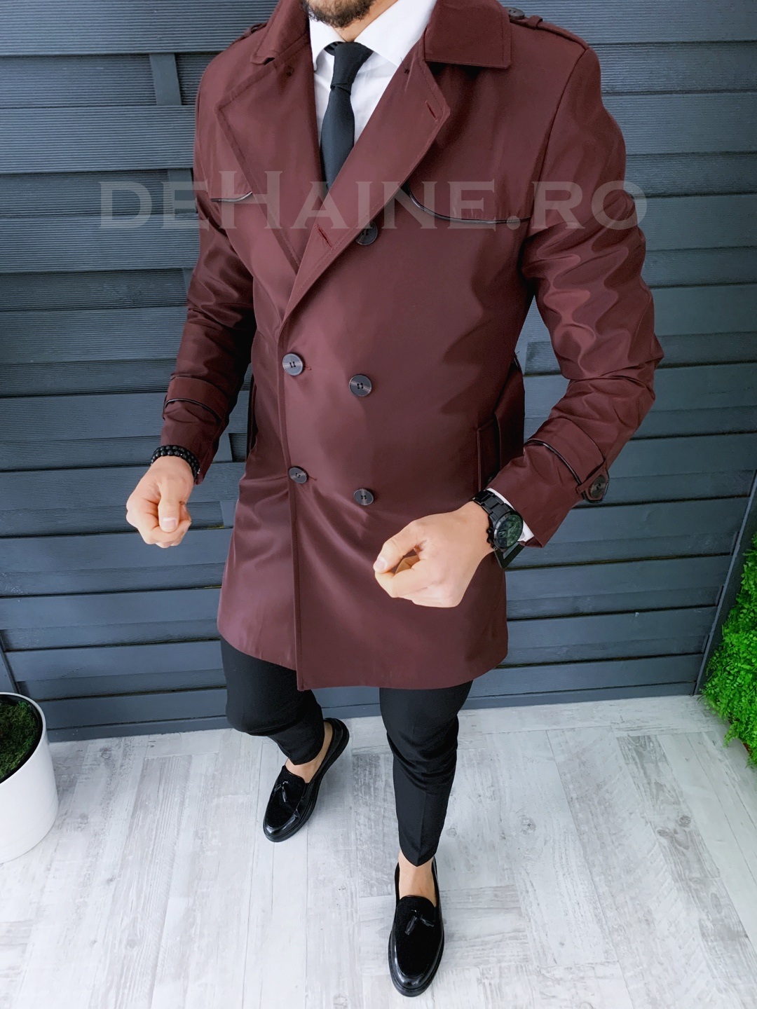 Palton barbati de primavara slim fit a8687