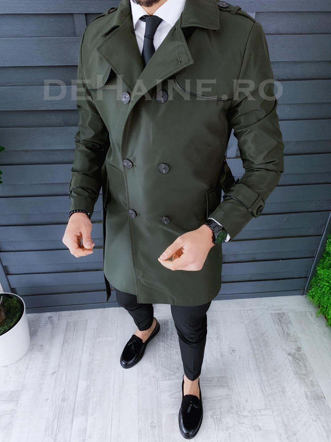 Palton barbati de primavara slim fit a8690
