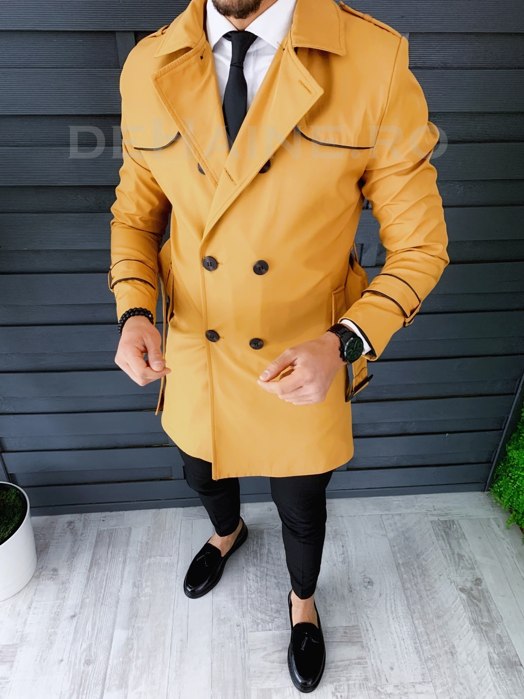 Palton barbati de primavara slim fit a8694