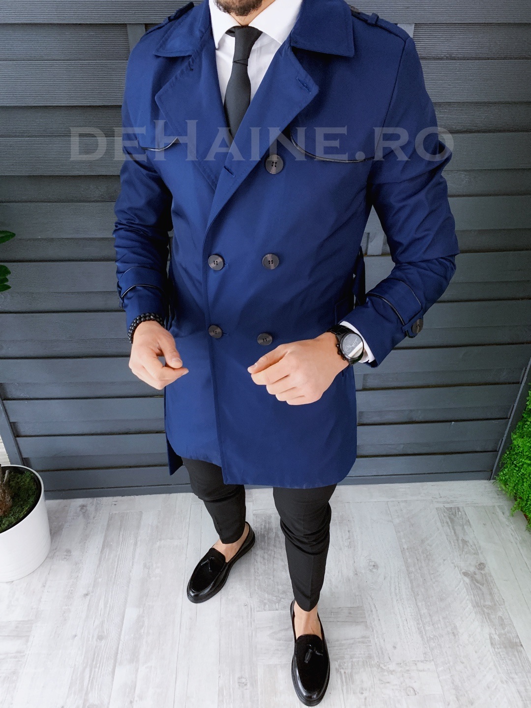Palton barbati de primavara slim fit a8695