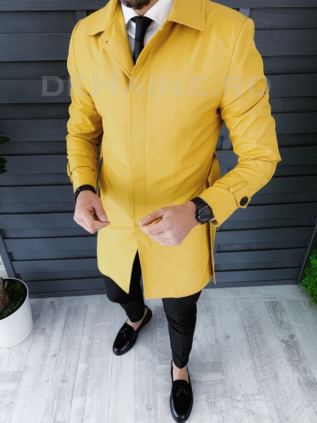 Palton barbati de primavara slim fit a8697