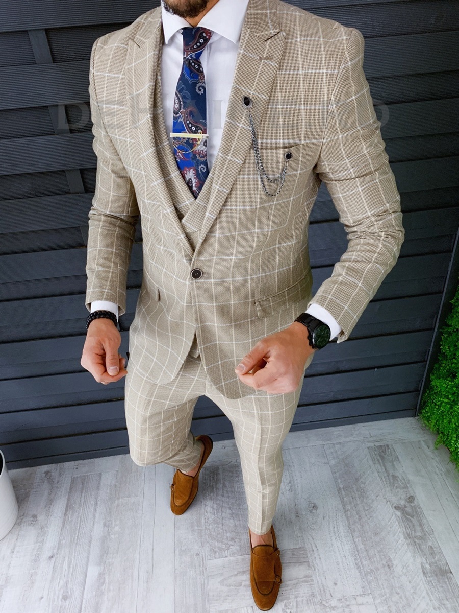 Costum barbati slim fit + vesta zr a8670 s27
