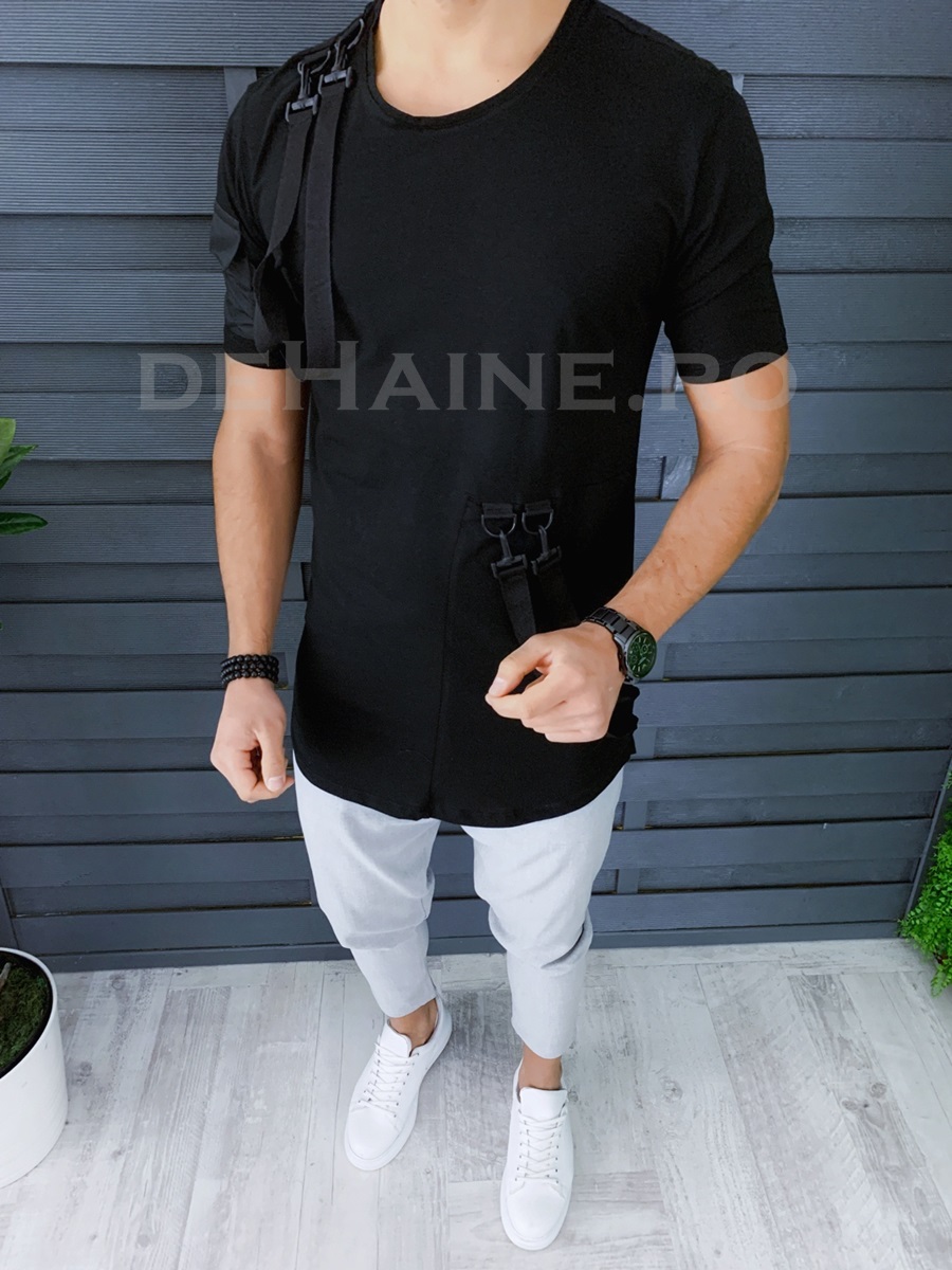 Tricou barbati slim fit asimetric zr a8481 p17-3
