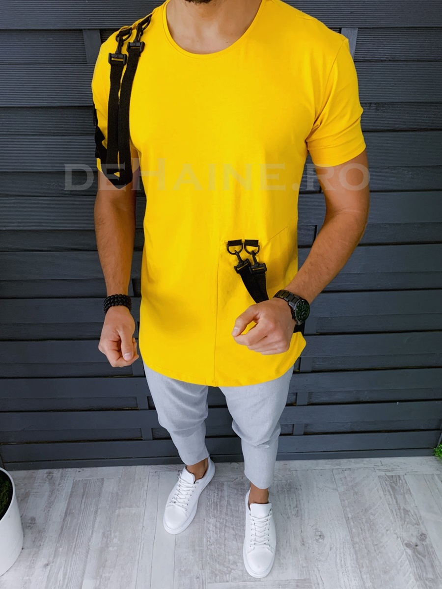 Tricou barbati slim fit asimetric zr a8482 p17-3 