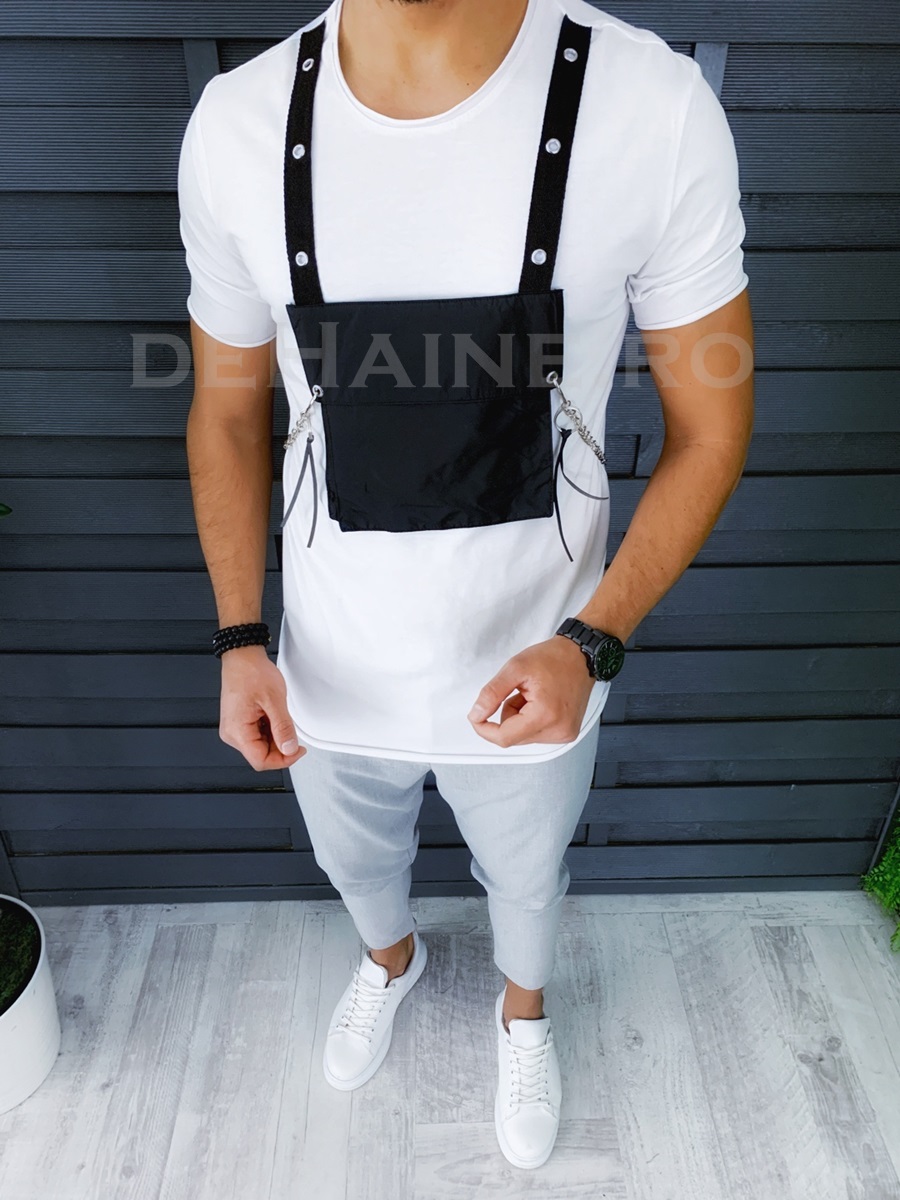 Tricou barbati slim fit asimetric zr a8511 p17-2