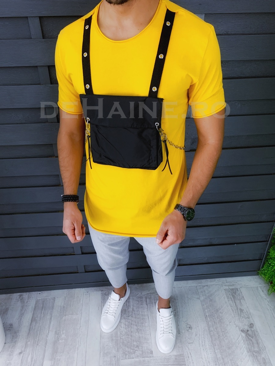Tricou barbati slim fit asimetric zr a8513 p17-2