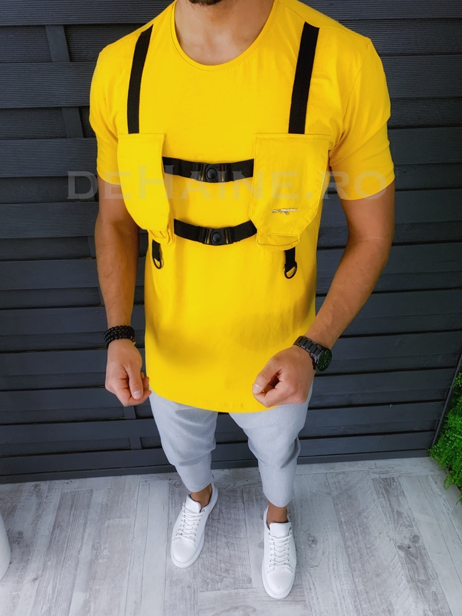 Tricou barbati slim fit asimetric zr a8519 p15-3