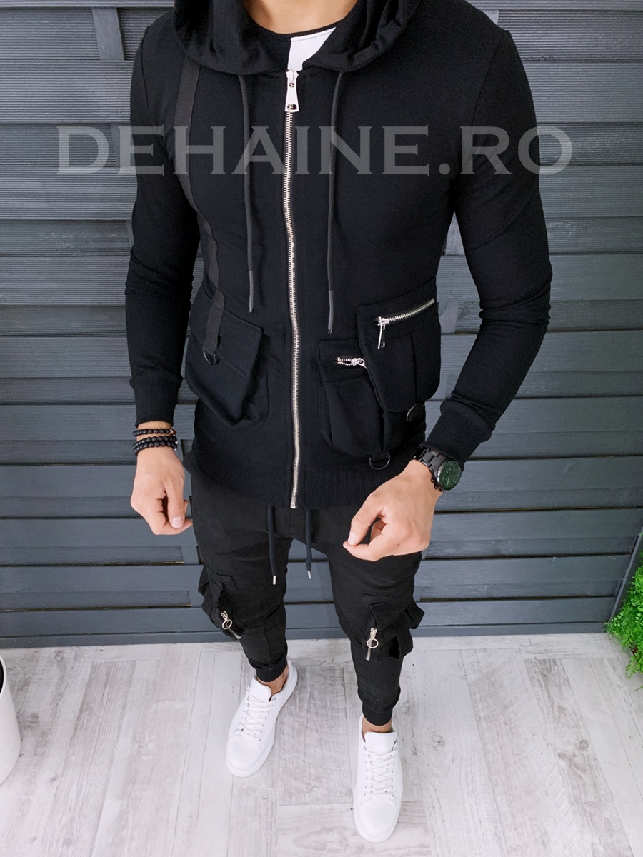 Hanorac barbati negru slim fit zr 2692 98-3