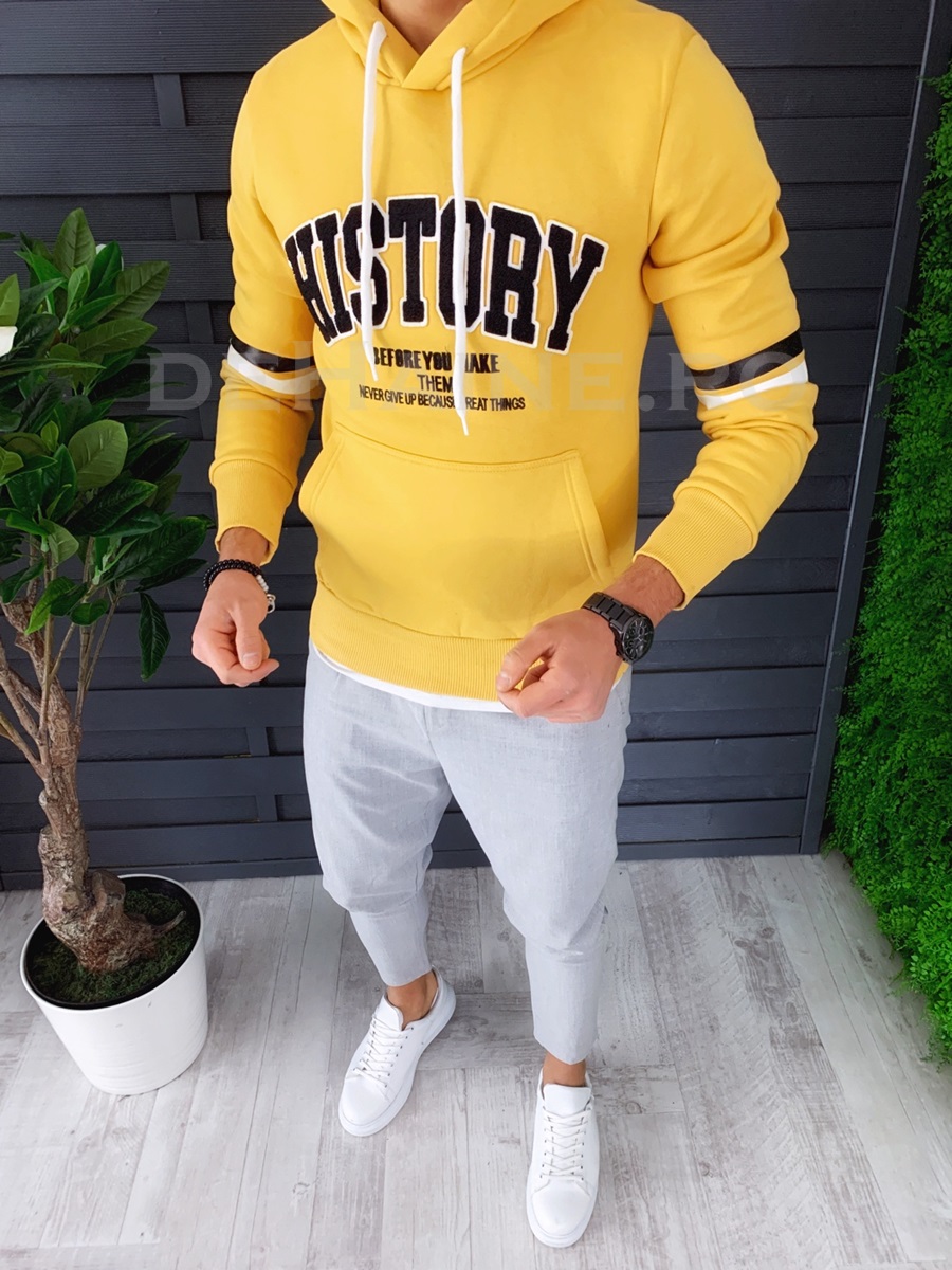 Hanorac barbati galben slim fit zr a8340 103-5 /*