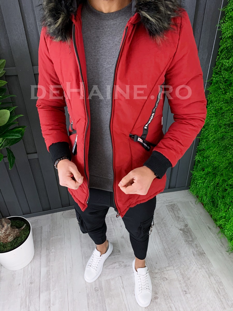 Geaca barbati groasa de iarna grena zr a8064 48-1