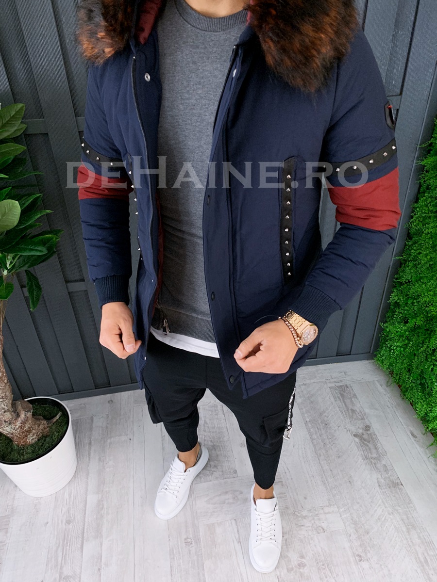 Geaca barbati de iarna bleumarin zr a8032 z7