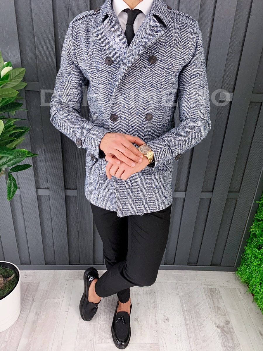 Palton barbati primavara slim fit a7884 s33