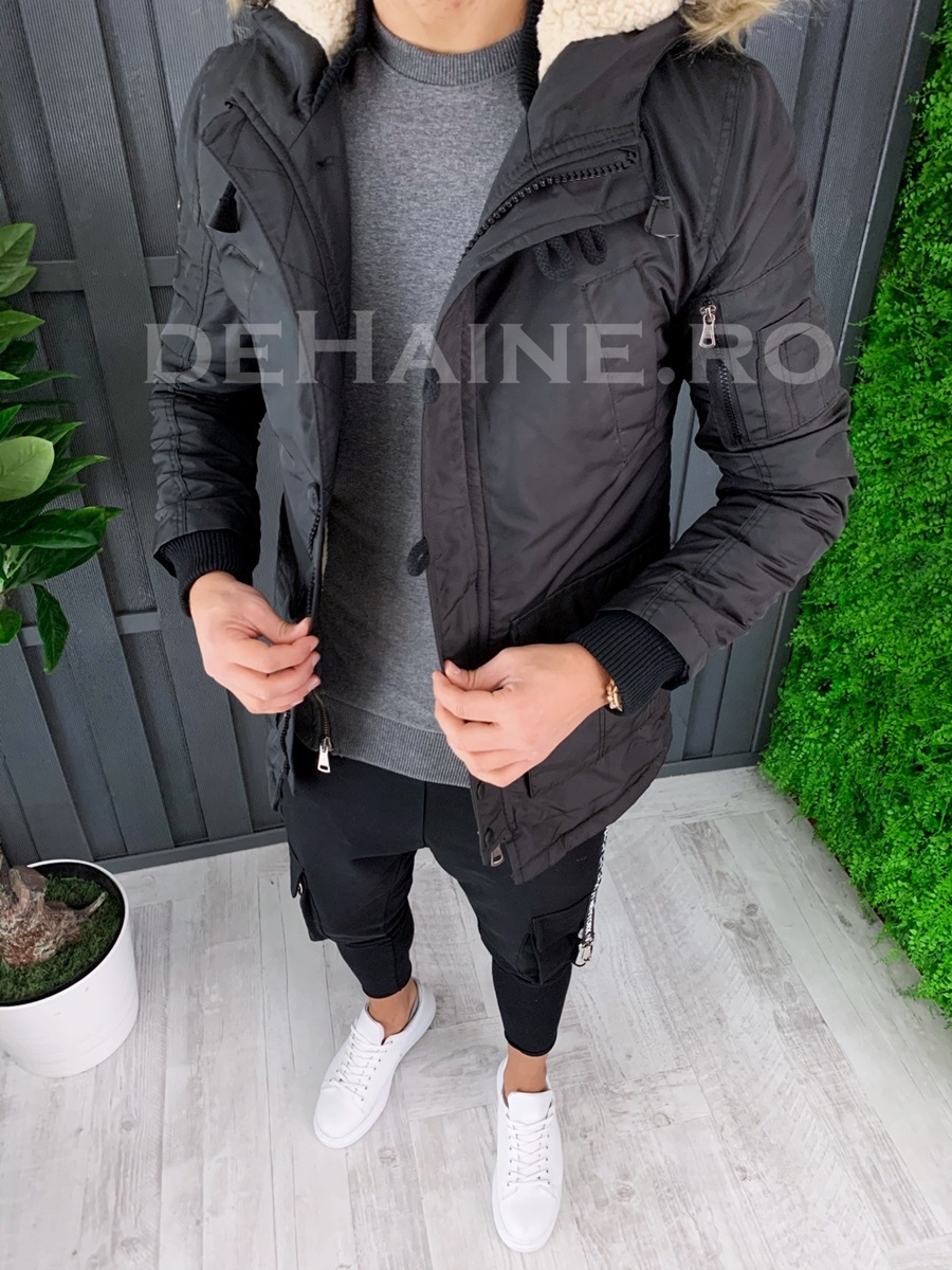 Geaca barbati de iarna neagra zr a7868 m2-3
