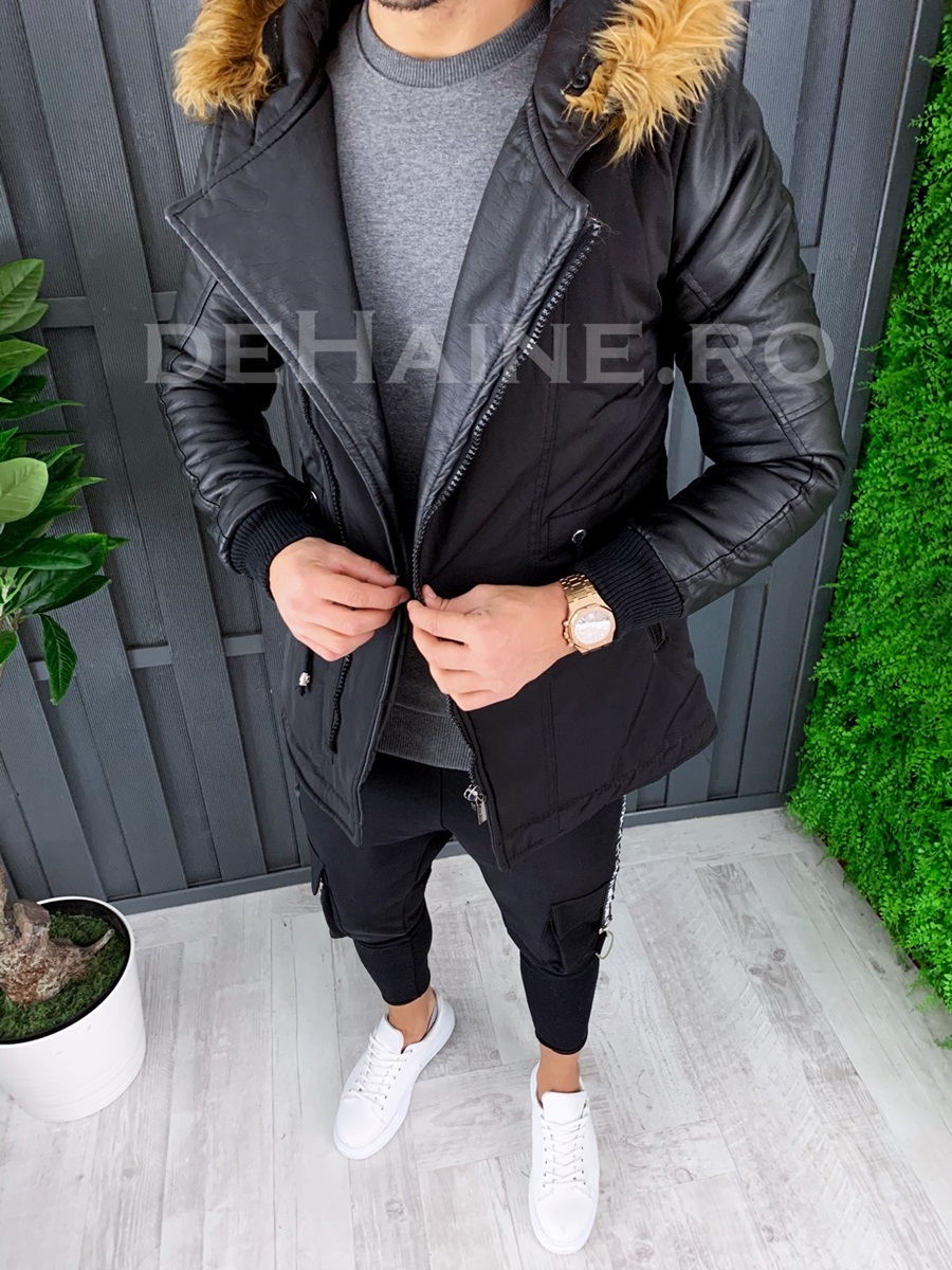 Geaca barbati de iarna neagra zr a7879 47-1