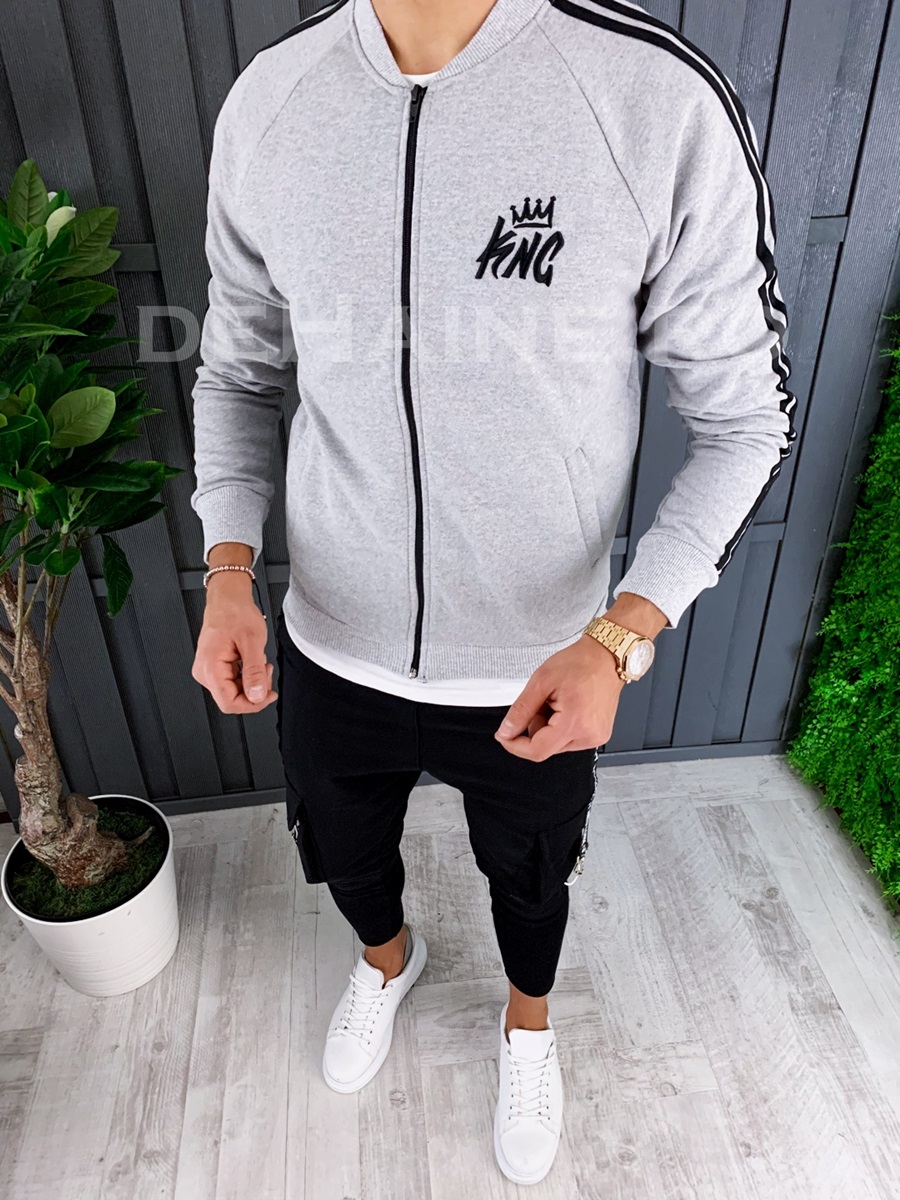 Hanorac barbati gri slim fit zr a7894 110-5 *