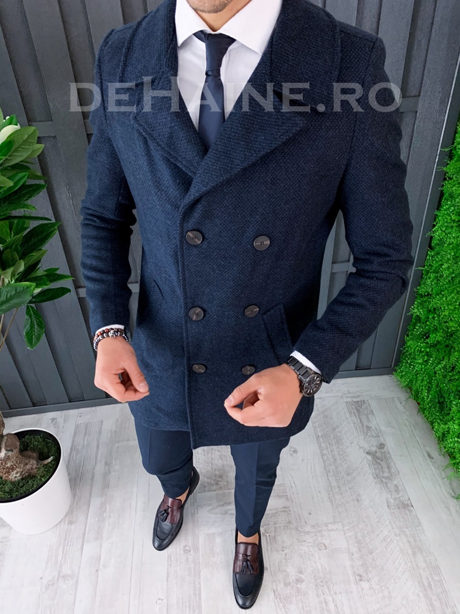 Palton barbati toamna slim fit a7022 s36