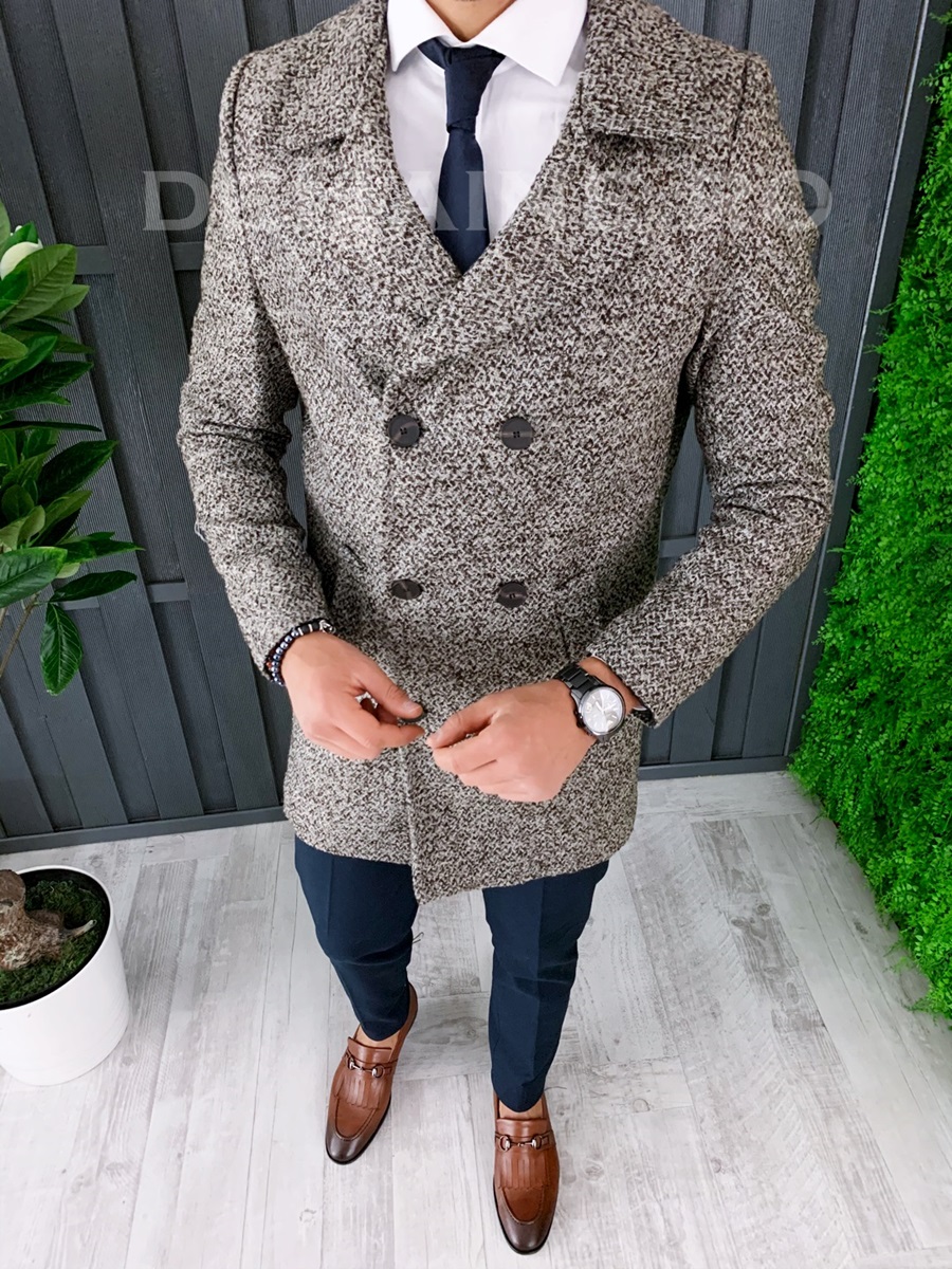 Palton barbati primavara slim fit a7029 s31