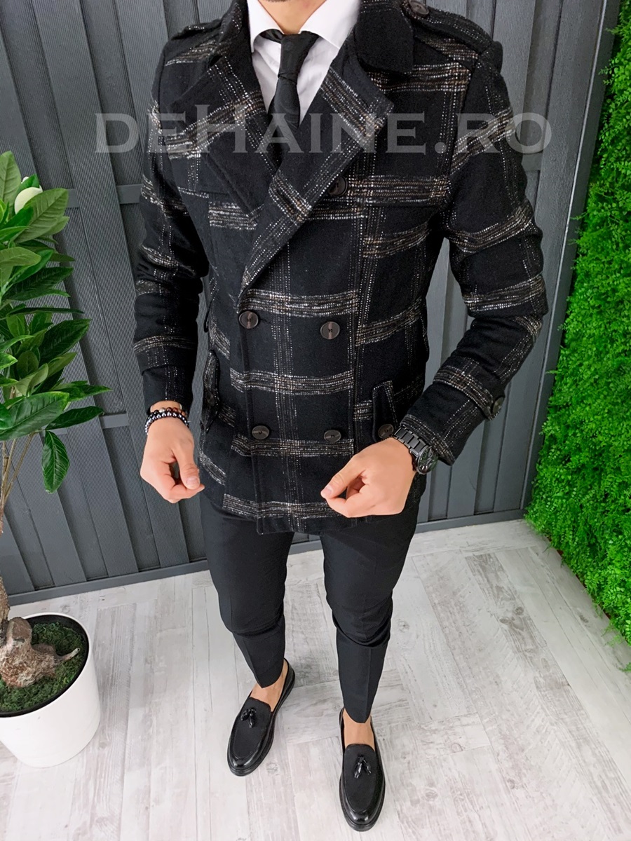 Palton barbati primavara slim fit a7038 s15