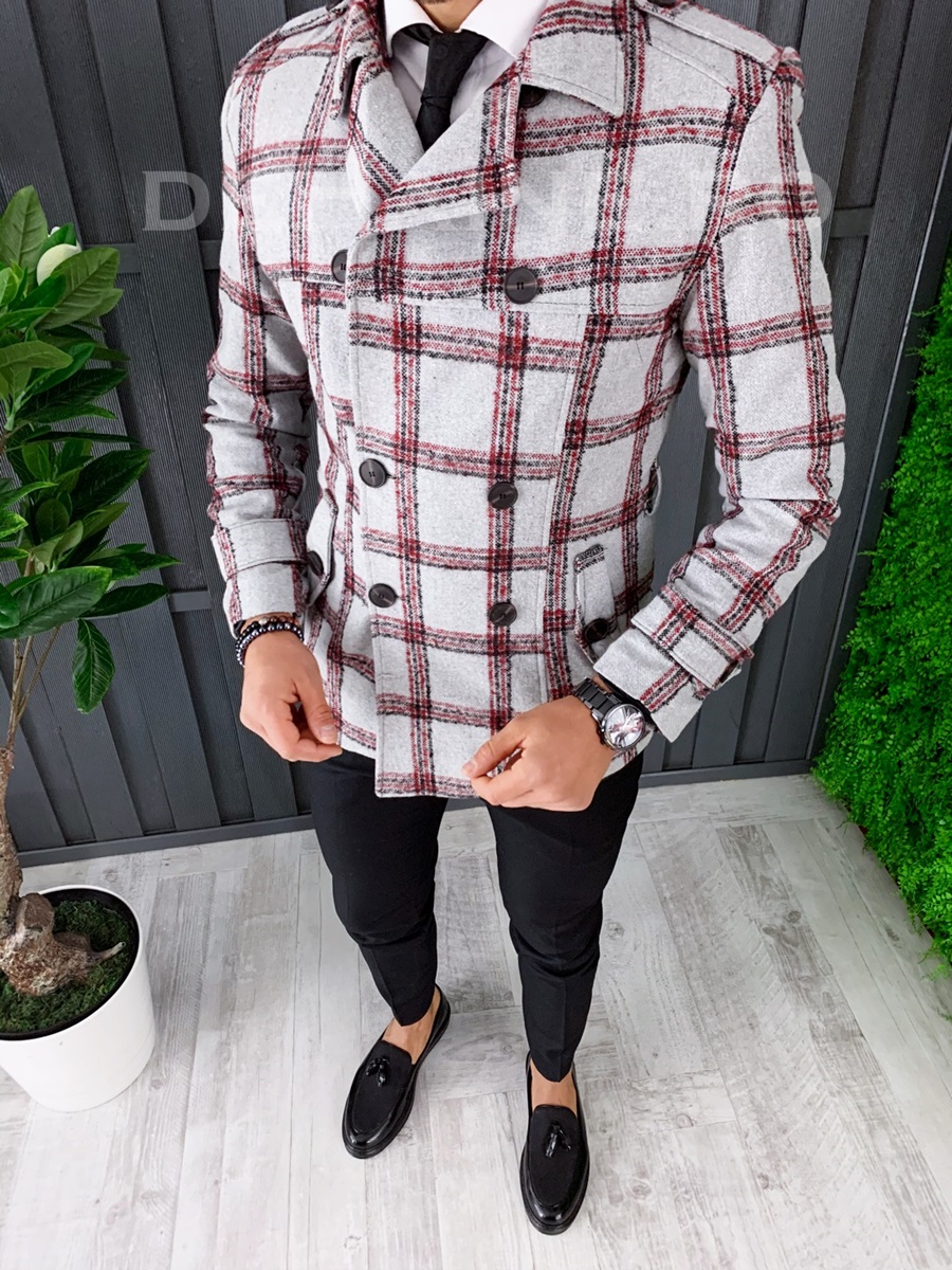 Palton barbati primavara slim fit a7039 s31