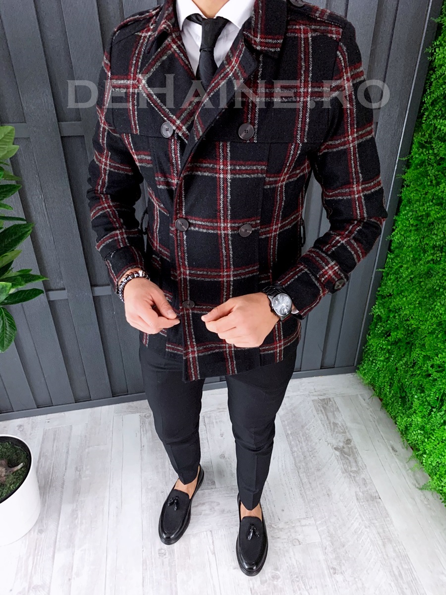 Palton barbati primavara slim fit a7042 s28