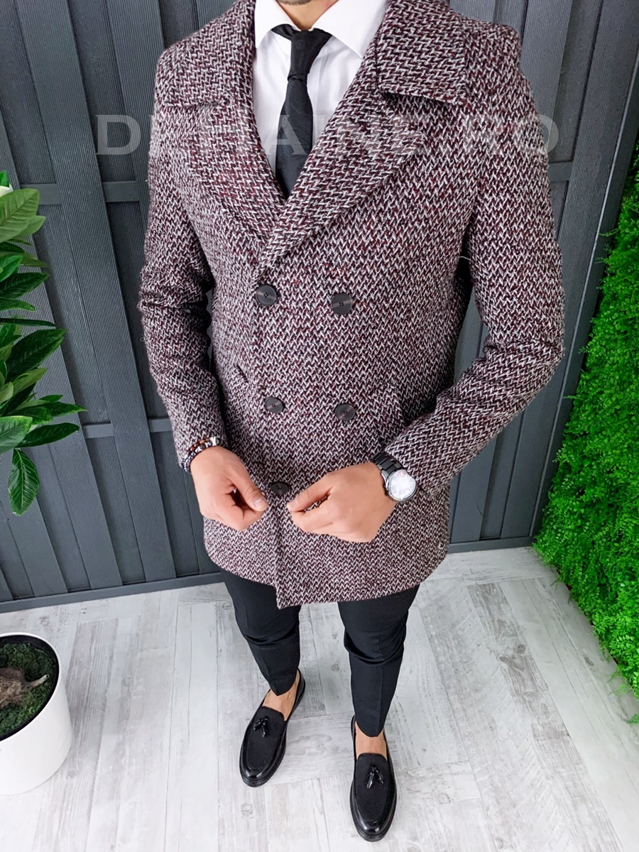 Palton barbati primavara slim fit a7043 s28