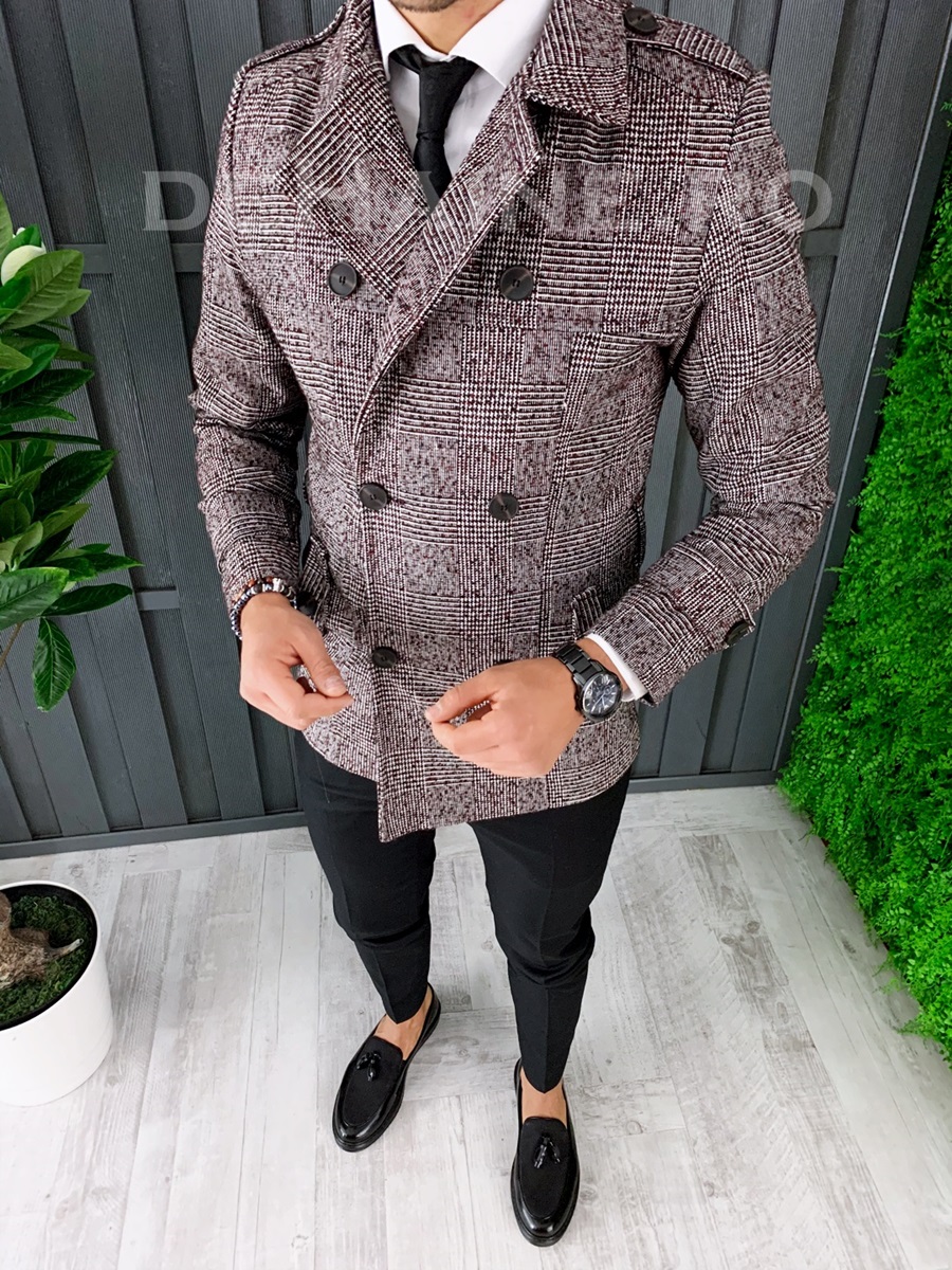 Palton barbati primavara slim fit a7047 s29