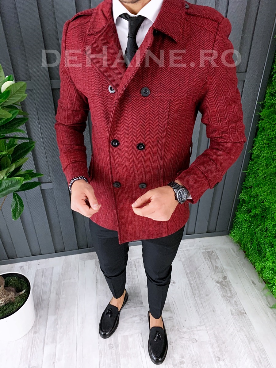Palton barbati primavara slim fit a7048 s15