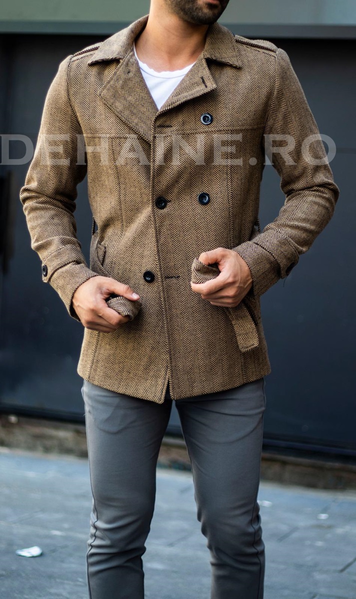 Palton barbati primavara slim fit a7018 s31